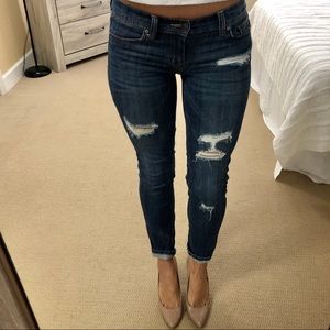 Eunina Low Rise Relaxed Skinny Crop Jeans